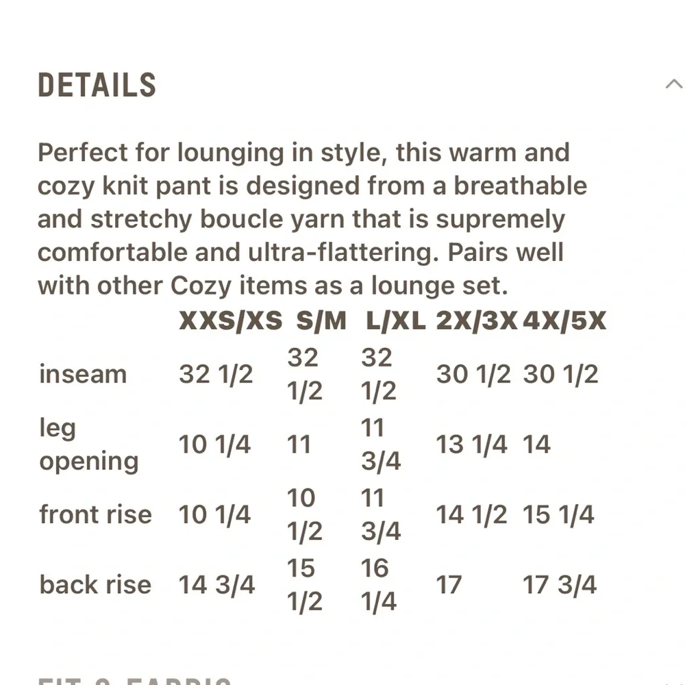 SKIMS COZY KNIT PANTS—DUSK. SIZE S/M. NWT - Picture 2 of 10